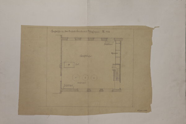 Bauplan der Küche, Mitte der 1930er Jahre (LWV-Archiv, Kartensammlung, Nr. 923)